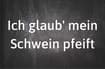German phrase of the day: Ich glaub' mein Schwein pfeift