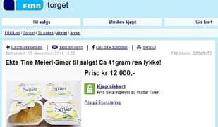 Norwegians step up online butter search