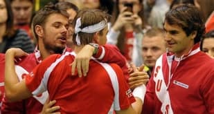 Swiss slay Serbia to advance in Davis Cup