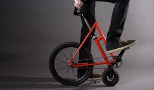 Inventor hopes to woo city-slicker hipsters with 'half-bike'