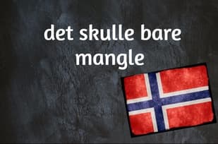 Norwegian expression of the day: Det skulle bare mangle