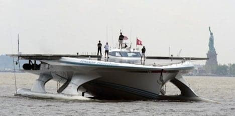 Swiss solar boat sails to US on climate mission