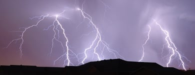 Storms bring 1,200 lightning flashes in an hour