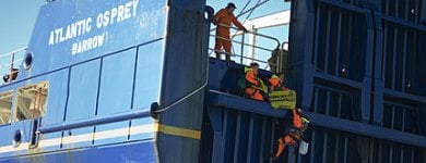 Greenpeace activists arrested on board nuclear waste ship