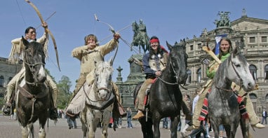 Cowboys and Indians camp out across Germany