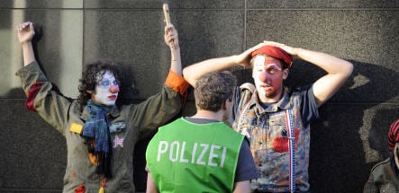 Protestors released after German army induction ceremony scuffle