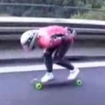 Police hunt for speedster autobahn skateboarder