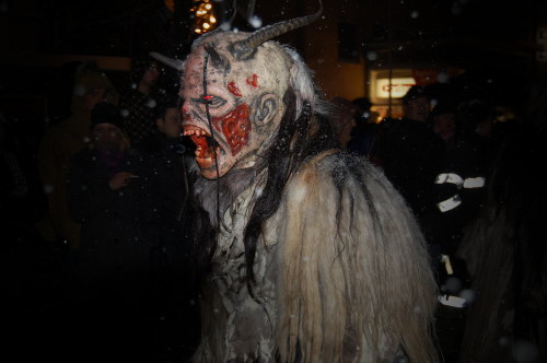 The hairy creatures with goat heads and horns are part of German Christmas tradition and come out the night before St Nicholas on Dec. 5.Photo: by-sassi / PIXELIO