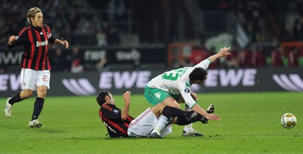Werder scores a late equaliser against Milan
