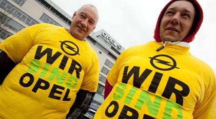 Opel convoy protests against carmaker's possible demise