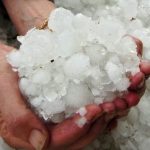 Severe storm leaves knee-deep hail
