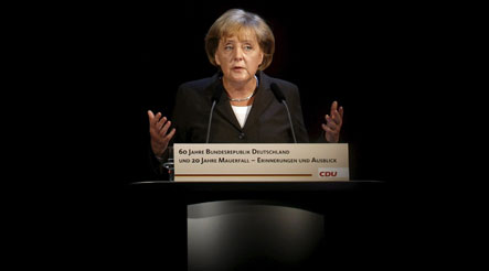 Merkel thanks Eastern Europe for helping break the Iron Curtain
