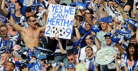 Hertha player buys beer for 74,000 fans
