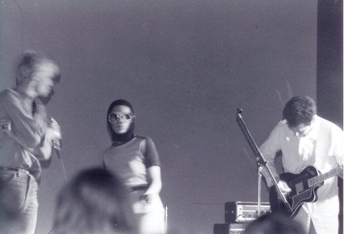 Mark Eins, Gudrun Gut and the members of Din A Testbild play the first-ever show at the SO36: it was an informal festival marking the anniversary of the Berlin Wall, August 12 and 13, 1978. Several what would be influential German groups kicked off the show: PVC, SYPH, Din A Testbild, Male among them. The first-run SO would close soon after, only to get started again in early 1979.Photo: Mark Eins