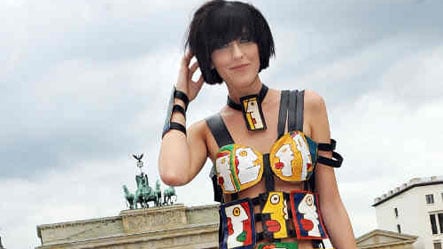 Designer puts the Berlin Wall on the catwalk