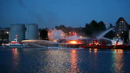 Exploding paraffin sparks huge fire in Kiel