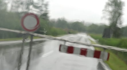 Flooding from heavy rain closes roads in Bavaria