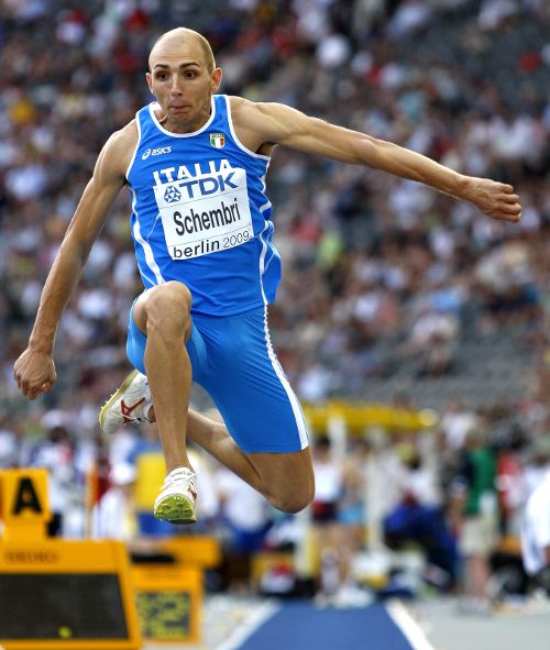 Fabrizio Schembri of Italy competes in the Triple Jump qualification at the 12th IAAF World Championships in Athletics, Berlin. Photo: DPA