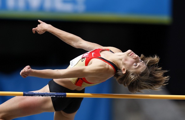 Meike Kröger of Germany competes in the High Jump qualification at the 12th IAAF World Championships in Athletics, Berlin, Germany, 18 August 2009. Photo: DPA