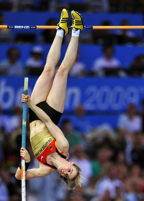 8.	Silke Spiegelburg of Germany competes in the Pole Vault Women Final at the 12th IAAF World Championships in Athletics, Berlin, Germany, 17 August 2009. Photo: DPA