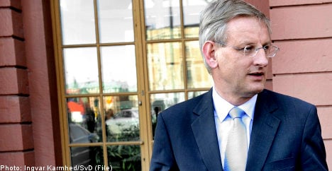 Bildt rejects Israeli call for official condemnation