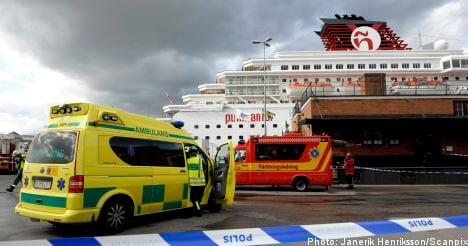 Two injured in Stockholm ferry fire