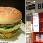 Billy bookshelf does battle with Big Mac Index