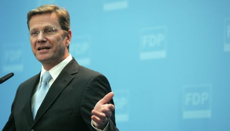 Future foreign minister Westerwelle refuses to answer English question