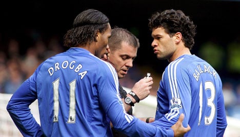 Chelsea teammates Ballack and Drogba to miss friendly