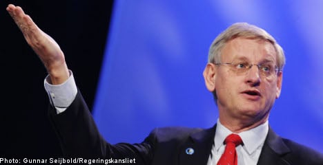 Too early to recognize Palestinian state: Bildt