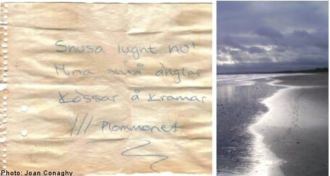 Swedish 'tsunami' message mystifies Irish beachcomber