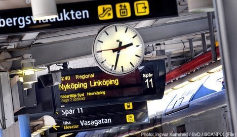 Train delays in Stockholm due to winter weather