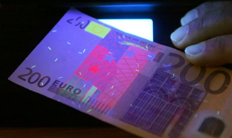 Counterfeiting of euro banknotes surges