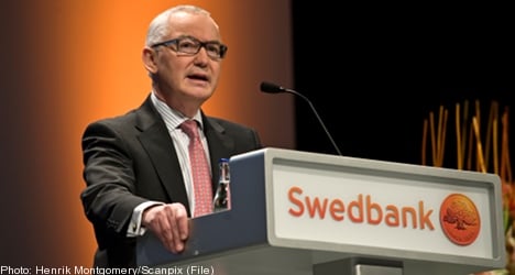Swedbank boss bows out on full salary