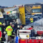Heavy fog and snow cause huge autobahn pile-up in Bavaria