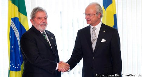 King calls on Brazil to plump for Swedish jet