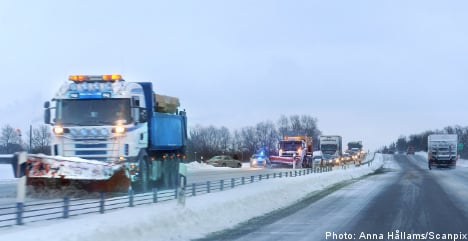 Icy roads warning across Sweden
