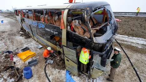 Two dead in bus crash caused by coughing fit