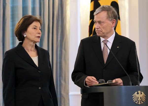 "I announce my resignation from the office of the federal presidency with immediate affect," Köhler said in Berlin, standing next to his wife. Photo: DPA