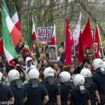 Protestors try to storm Iranian Embassy