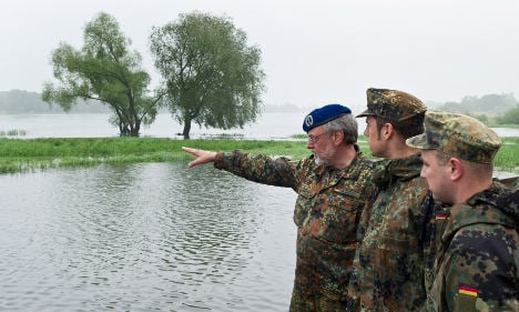 Floodwaters heading towards Germany