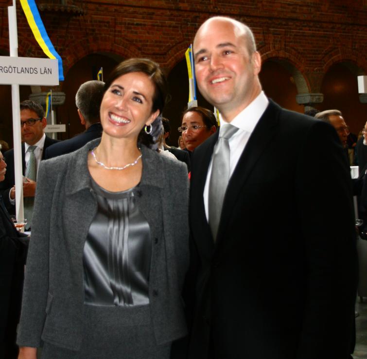 Prime Minister Fredrik Reinfeldt with wife Filippa, healthcare chief for Stockholm County Council.Photo: Anastasia Pirvu
