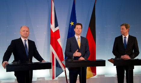 UK’s Clegg charms Berlin with German skills