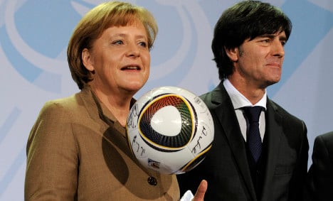 Merkel in the crowd for Argentina clash
