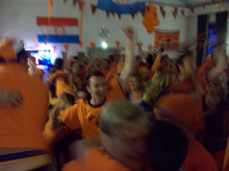 Dutch Embassy in Stockholm, Tuesday, July 6<br>Elation as the Orange Crush reach the final of the World Cup in South AfricaPhoto: Keith Moore