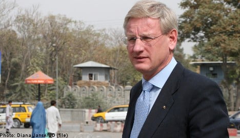 Bildt urges civilian changes in Afghanistan