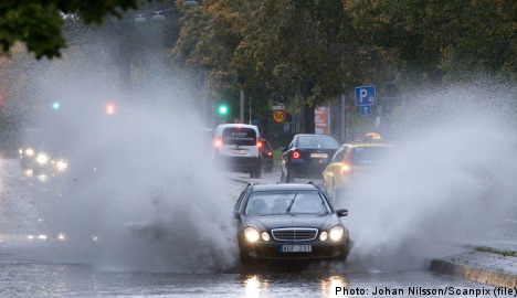 Rainfall warning in effect for southern Sweden