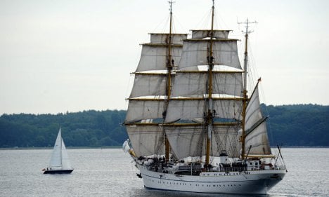Navy training ship Gorch Fock sets sail for South America
