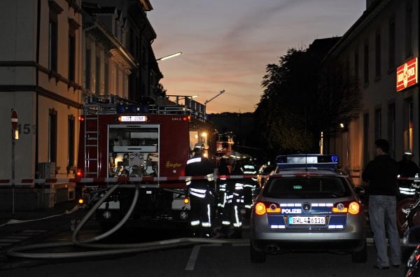 Emergency vehicles in Lörrach on Sunday.Photo: DPA