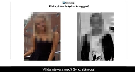 Site 'stole' pics to rank Swedish teen girls